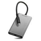 Cadyce CA‑T3DP Thunderbolt 3 to Dual DisplayPort Adapter – side angle showing t3dp d