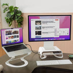 Curve Riser for iMac and Displays - White