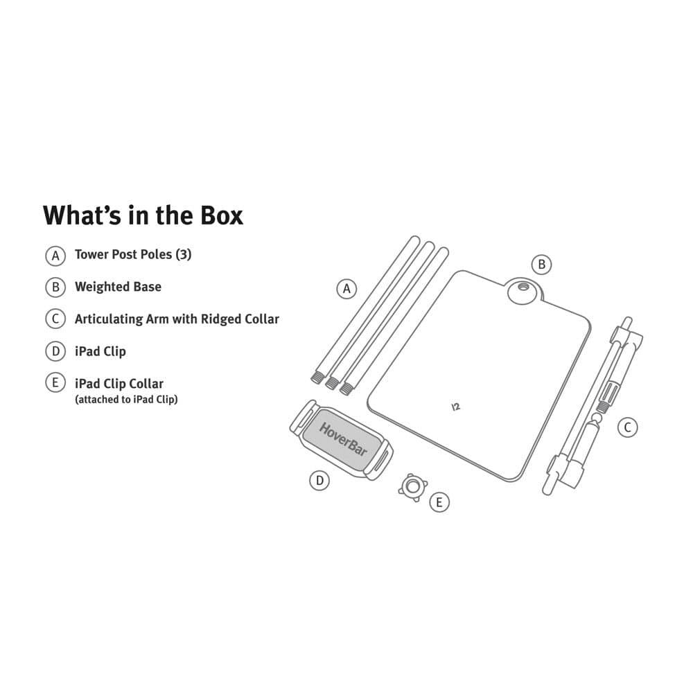 HoverBar Tower Stand - Black