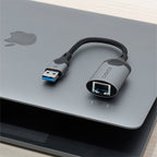 Cadyce CA-U3GE USB‑3.2 Ethernet dongle highlighted in the 105b 42d6 9fb0 view