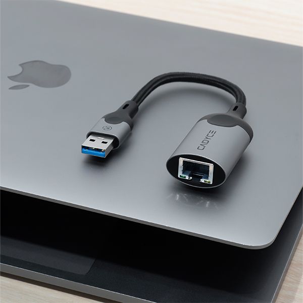 Cadyce CA-U3GE USB‑3.2 Ethernet dongle highlighted in the 105b 42d6 9fb0 view