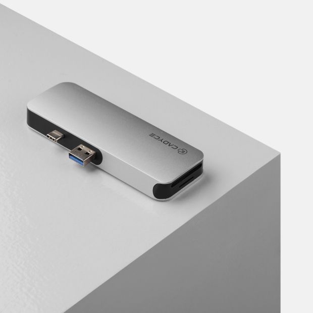 Cadyce CA-UCMSD dock angled view displaying dual USB‑3.0 ports ucmsd g
