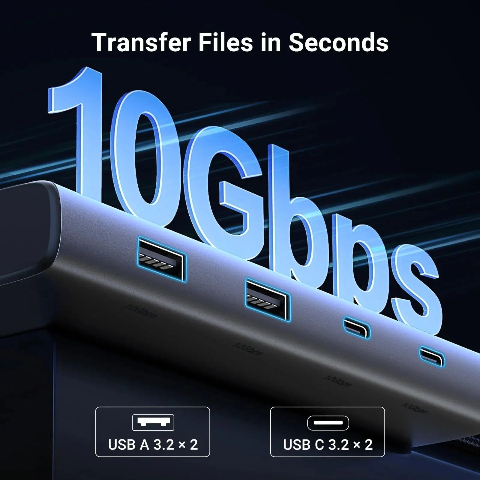 UGREEN Triple Monitor USB-C Hub 8-Port Docking Station Multi Display Adapter Type-C Dock Laptop MacBook Pro Air Surface (35625)