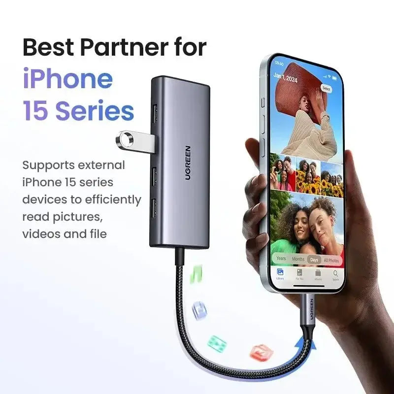 UGREEN 7-in-1 USB C Multifunctional Adapter 2 HDMI 2 USB A 3.0 3 USB A 2.0 100W PD Hub Dock Multi Port (35897)