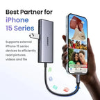 UGREEN 7-in-1 USB C Multifunctional Adapter 2 HDMI 2 USB A 3.0 3 USB A 2.0 100W PD Hub Dock Multi Port (35897)