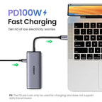 UGREEN 7-in-1 USB C Multifunctional Adapter 2 HDMI 2 USB A 3.0 3 USB A 2.0 100W PD Hub Dock Multi Port (35897)