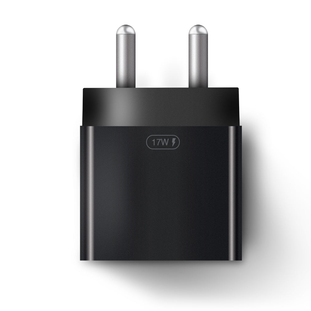 2 Port USB-C & USB-A Mini Wall Charger Ð 3A + 2.4A Ð 17W