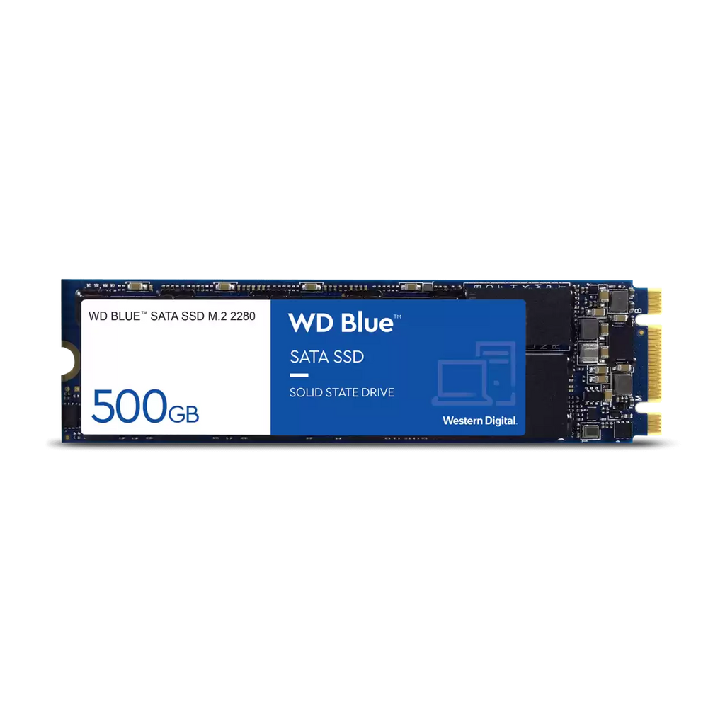 Western Digital WD Blue 500GB M.2 SATA 3D NAND Internal Solid State Drive - Blue