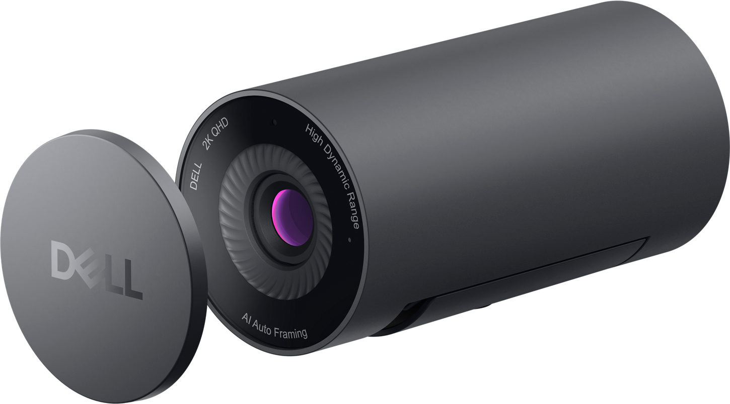 Dell Pro WB5023 60 FPS 1440p 2K QHD USB 2.0 Type-A HDR Webcam with Built-in Microphone - Black