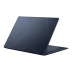 Black laptop with geometric design on a white background